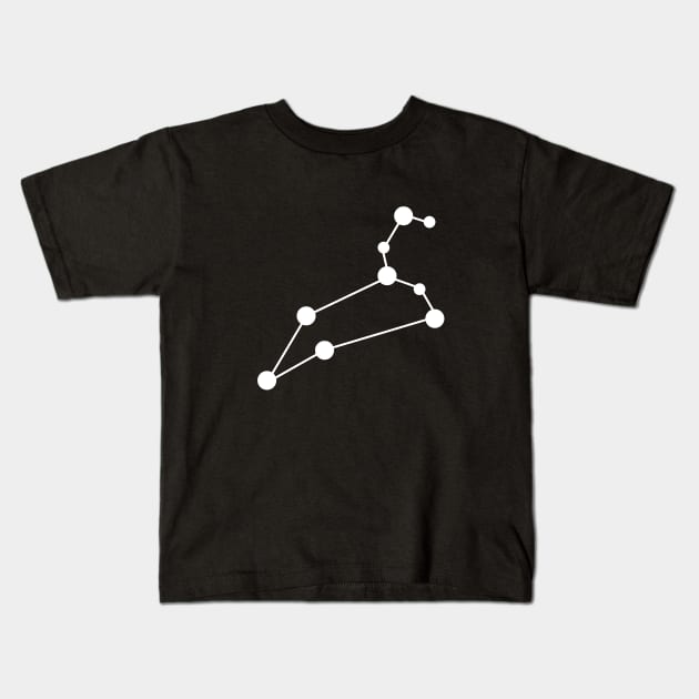 Zodiac Sign Leo Constellation Kids T-Shirt by galaxieartshop